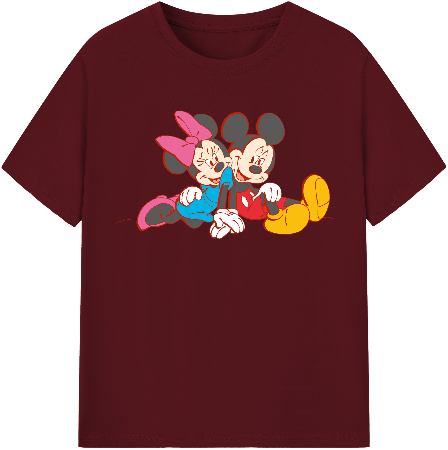 （画像用） ミッキーマウス Mickey Mouse 綿100％半袖Tシャツ（フロントプリント）